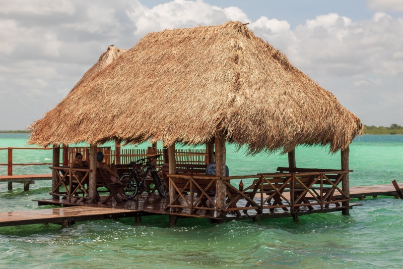 laguna, sea, landscape, palapa, mexico, cloud - sky, land, water, outdoors, beach, sky, architecture, house, thatched roof, waterfront, built structure
