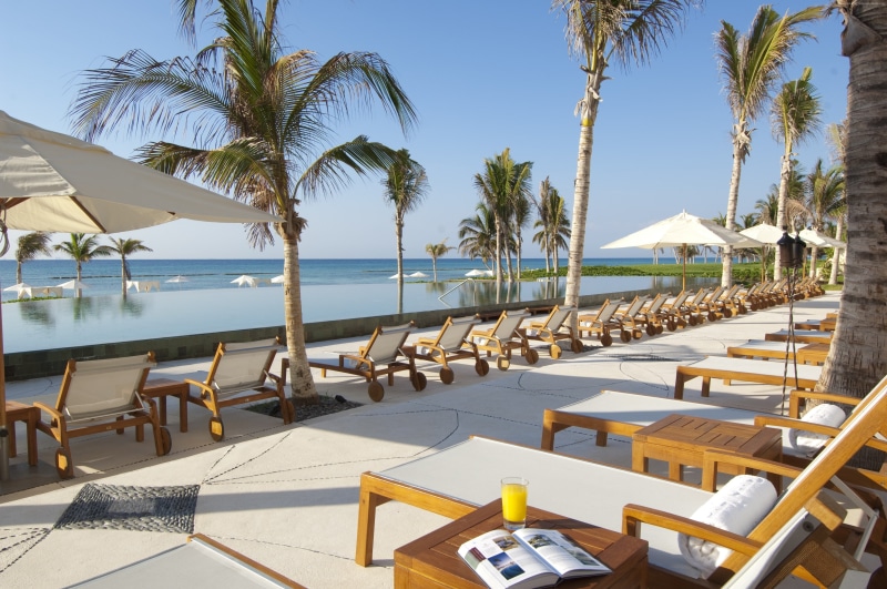4K, Best Hotels of 2017, tourism, palms, travel, vacation, Grand Velas Riviera Maya, sunbed, resort, Mexico