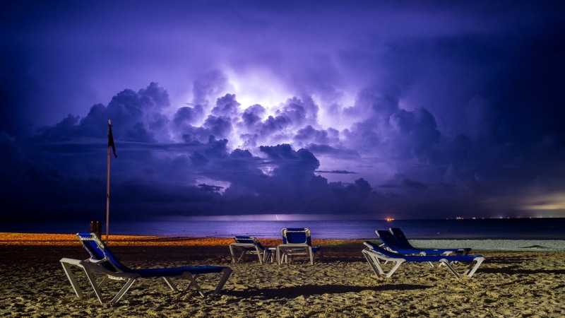 isla, time, sea, relaxation, caribbean  sea, day, azteca, city  lights, summer, da, beach, Cozumel, nature, night time, 1080P, shore, lounger, playacar