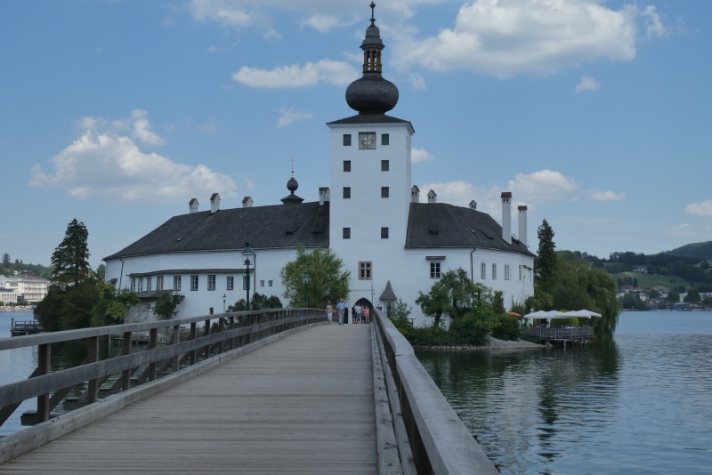 nature, sights, tree, tower, the way forward, bridge, 2K, sky, traunsee, cloud - sky, direction, built structure, austria, belief, day, spire, romantic