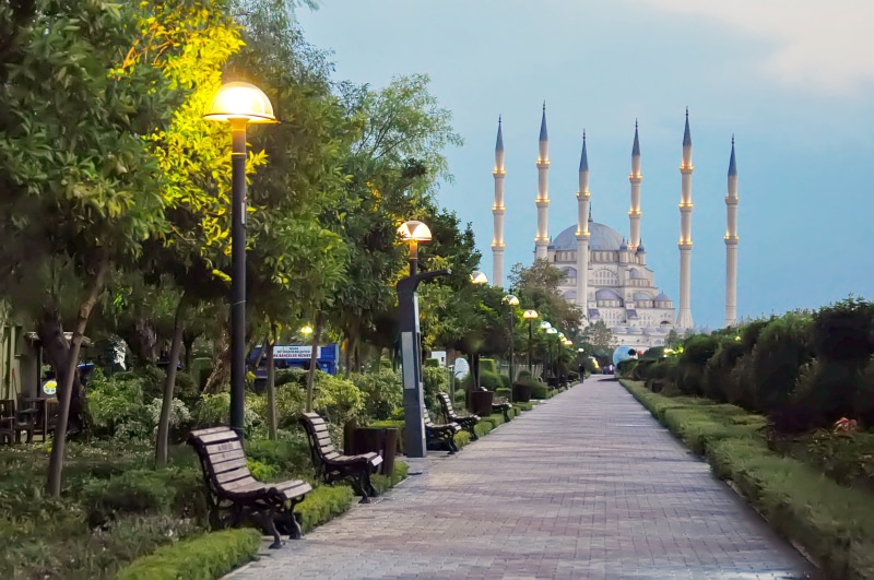 direction, plant, no people, building exterior, city, 4K, adana, tree, built structure, lighting equipment, street light, building, footpath, travel destinations