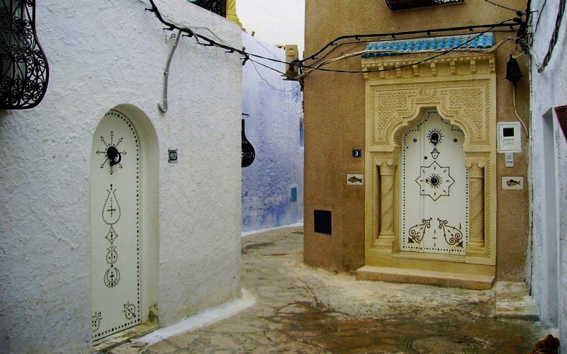 medina, arabic, doors, corner, street, 1080P, Saudi Arabia, house