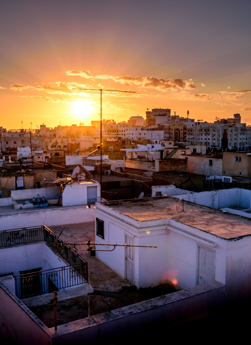 5K, snow, warm, evening, old town, nature, building, tunisia, yellow, white, cold temperature, tunisie, no people, medina, city, sunset, sky