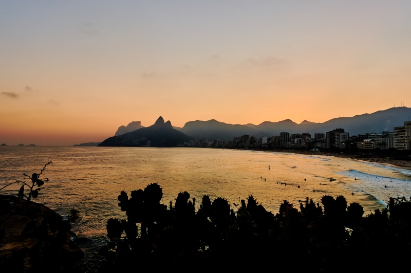 environment, land, tranquil scene, beauty in nature, brazil, romantic, sky, non-urban scene, places of interest, sun, no people, ipanema, sunset, tranquility