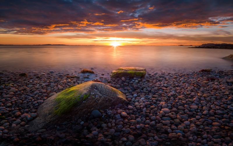 ultra, summer, 4K, hd, phones, landscape, municipality, laptop, coast, norway, sunset, beach, mobile, desktop, stone, agdenes