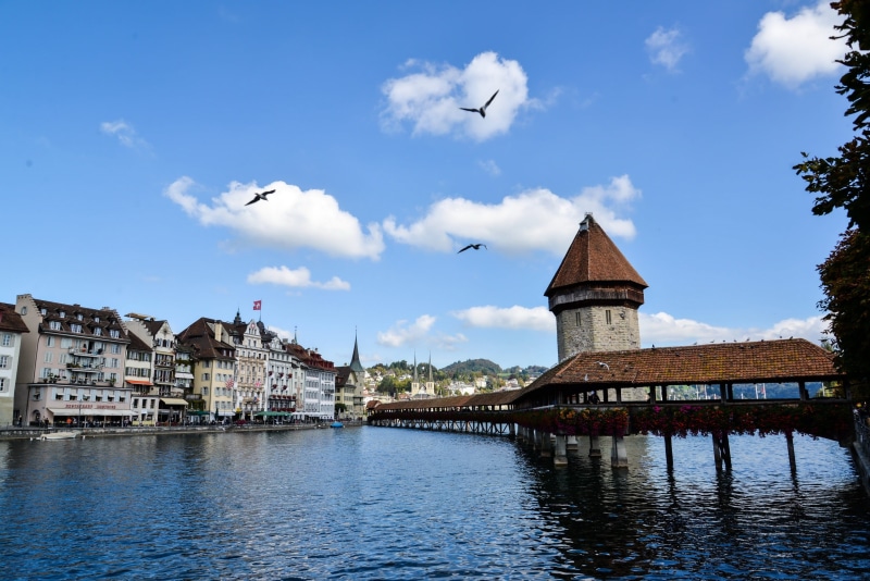 nature, city, residential district, water, day, luzern, travel, switzerland, sky, built structure, river, travel destinations, building, cloud - sky, landscape