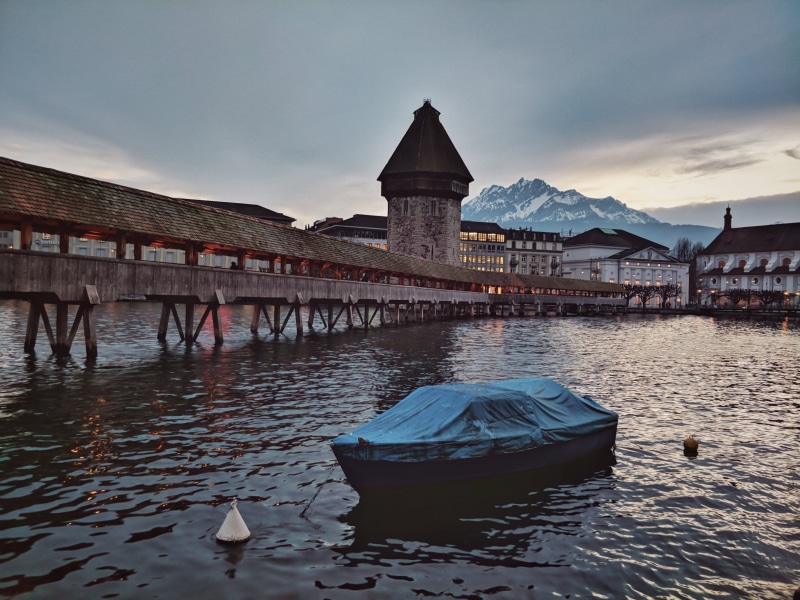 mountain, switzerland, no people, tower, sky, mode of transportation, nautical vessel, lucerne, luzern, connection, architecture, water, reuss, waterfront
