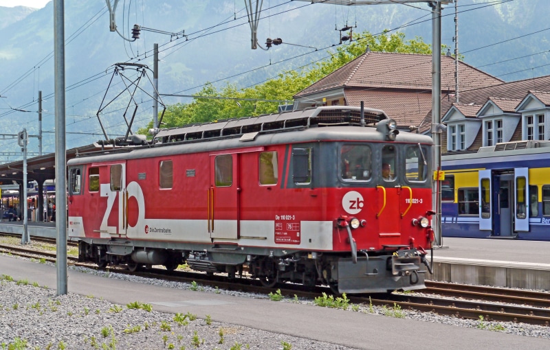 railway line, architecture, meter track, cable car, br 110, train - vehicle, electric locomotive, rank, eg, red, transportation, nature, rail transportation