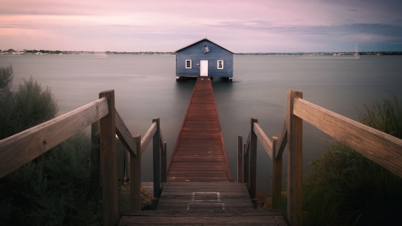 swan river, cloud - sky, pier, scenic, long, landscape, wood, australia, perth, outdoors, tranquil scene, sea, wood paneling, architecture, river, the way forward