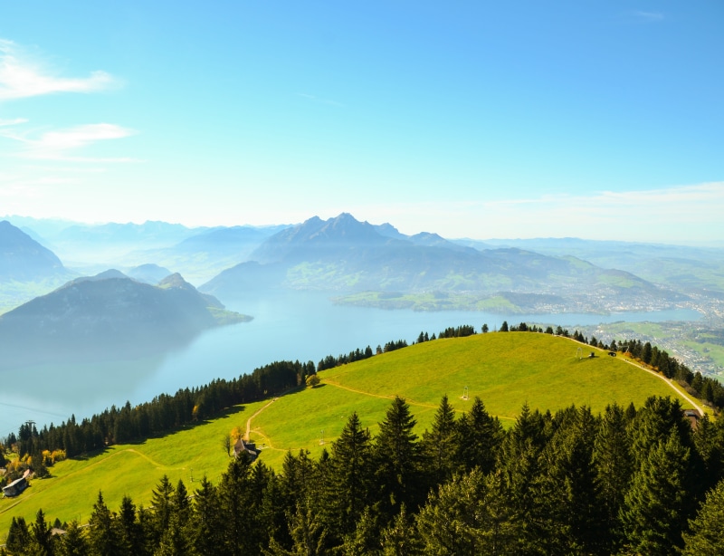 4K, cloud - sky, land, mountain, beauty in nature, environment, tranquility, rigi, day, mountains, lake lucerne region, no people, holiday, growth, alpine