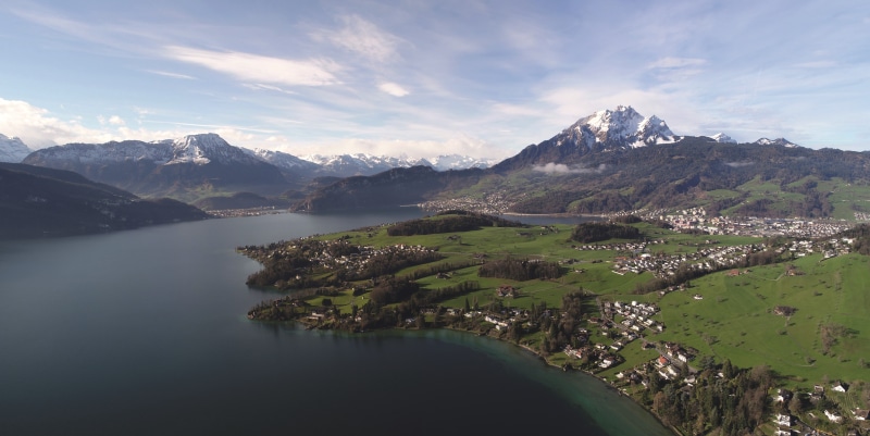 mountain, lake lucerne region, alpine, sky, nature, phantom, outdoors, drone image, water, www, surrounded, good art, pilatus, tao, view, day, lands, 5K