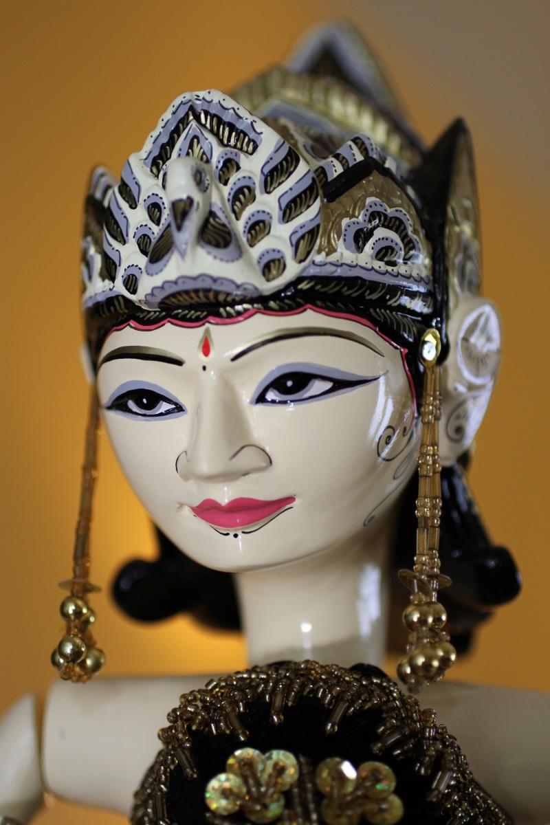 creativity, rod puppet, ornate, art and craft, human representation, entertainment, wayang, theater, female likeness, culture, rod, puppet, close-up, arts culture and entertainment