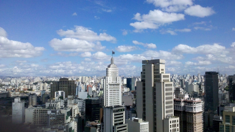 metropole, urban, paulo, view, city, building, sao, landscape, 4K, brazil, sky, aerial
