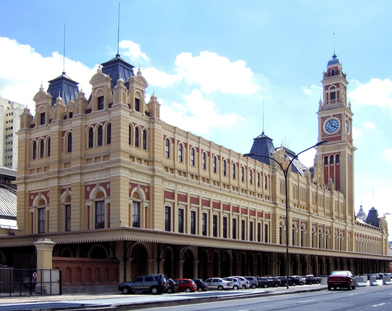 train, metropole, building, brazil, urban, light station, landscape, paulo, 1080P, city, sao