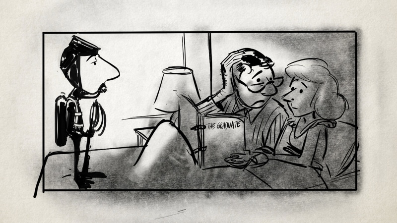 studio shot, representation, indoors, paper, 1080P, women, harold and lillian a hollywood love story, drawing - art product, activity, child, people, human representation