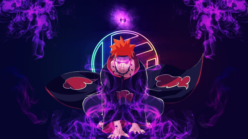 Akatsuki (Naruto Shippuuden), 4K, Naruto Shippuuden, Pein, picture-in-picture