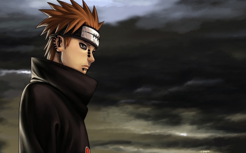 looking away, young women, real people, waist up, outdoors, anime, sky, adult, Pein, Naruto Shippuuden, leisure activity, profile view, beautiful woman
