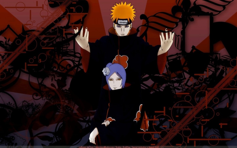720P, anime, pein, konan, naruto, Naruto: Shippuden, art, hd, akatsuki, shippuden, x