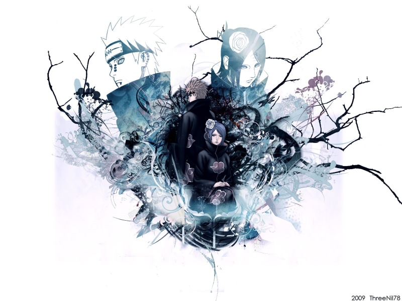background, pein, Naruto: Shippuden, 720P, naruto, simple background, shippuden, simple, art, Konan, hd, anime, akatsuki