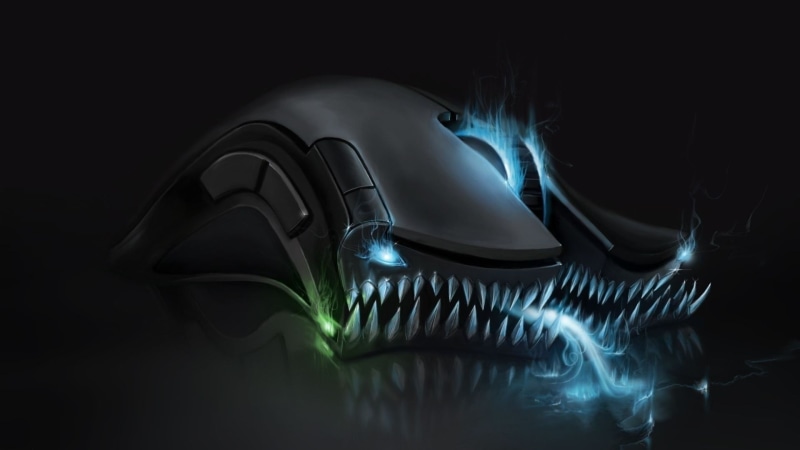 close-up, nature, no people, Razer, computer mice, illuminated, body part, dark, darkroom, long exposure, black background, gaming, 1080P, glowing, technology