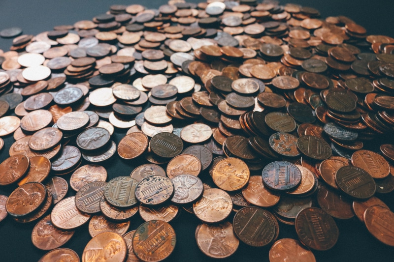 account, large group of objects, still life, backgrounds, close-up, savings, coins, abundance, table, budget, wood - material, piggy bank, indoors, shape