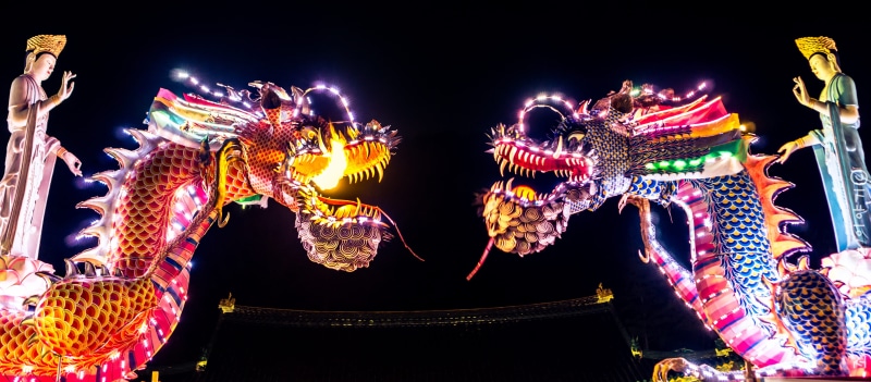 illuminated, sign, chinese lantern festival, festival, lantern, symbol, chinese new year, glowing, chinese dragon, oriental, night, holiday, ethnicity