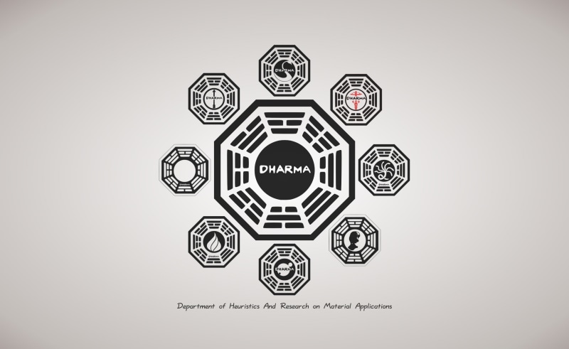 2K, pattern, symbol, black color, tv, shape, architecture, Movies, art and craft, Series, indoors, sketch, Dharma, Lost, geometric shape, chart, creativity