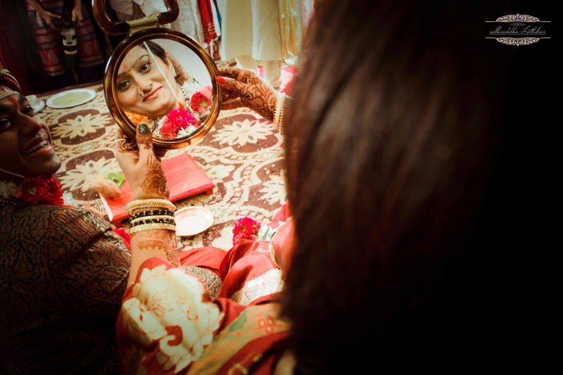 rear view, Mirror, tradition, indoors, child, family, emotion, wedding, women, rituals, person, 5K, maharashtrian, woman, beautiful, girl, people, young adult