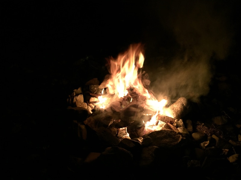 orange color, heat - temperature, fire - natural phenomenon, camping, modak, fire, night, dark, bonfire, outdoors, firewood, campfire, close-up, environment