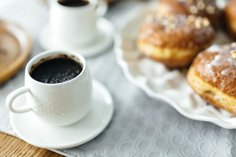 pastry, baked, indoors, Delicious, homemade, table, cake, sweet Food, bakery, french food, mug, plate, close-up, snack, breakfast, no People, sugar, coffee cup