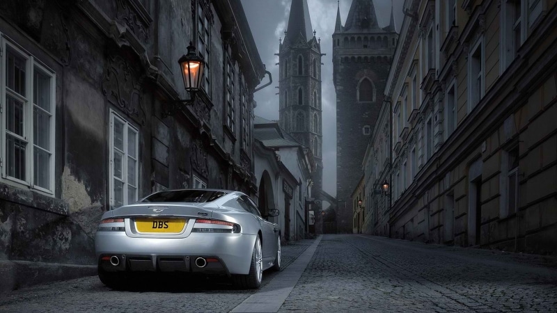 transportation, city, social issues, sign, Aston Martin DBS, outdoors, 1080P, cityscape, mode of transportation, night, built structure, crime, city street
