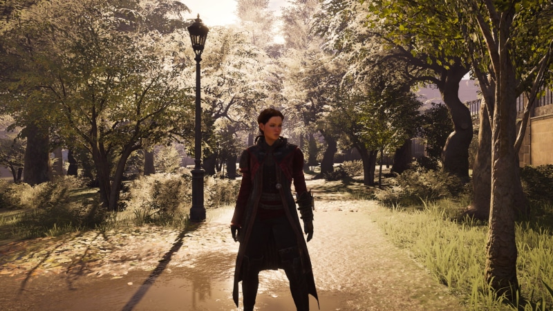 abstergo, portrait, casual clothing, standing, one person, real people, nature, growth, leisure activity, video games, three quarter length, outdoors, looking at camera