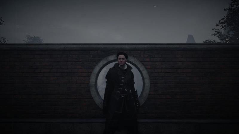 dark, built structure, standing, portrait, Assasins Creed Syndicate, nature, 1080P, real people, building exterior, clothing, black, one person, abstergo