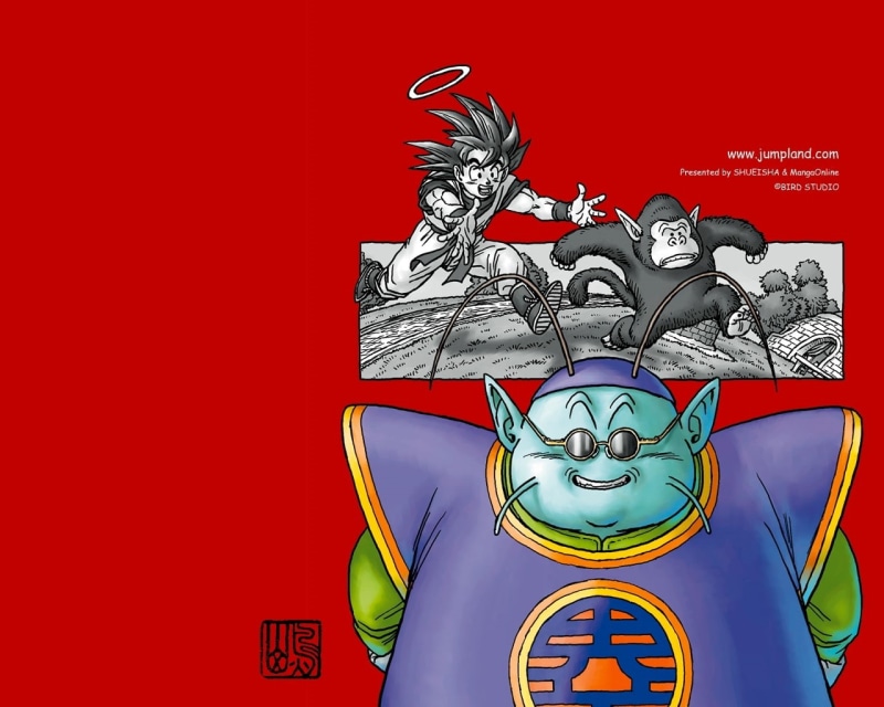 anime, Son Goku, akira, kaio, hd, 720P, monkeys, toriyama, art, goku, dragonball, Manga, x, simple, z, son, red, ball, background, dragon