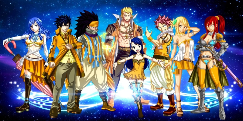 Laxus Dreyar, 1080P, Gajeel Redfox, Lucy Heartfilia, Natsu Dragneel, Fairy Tail, Juvia Lockser, Wendy Marvell, Erza Scarlet, Anime, Gray Fullbuster