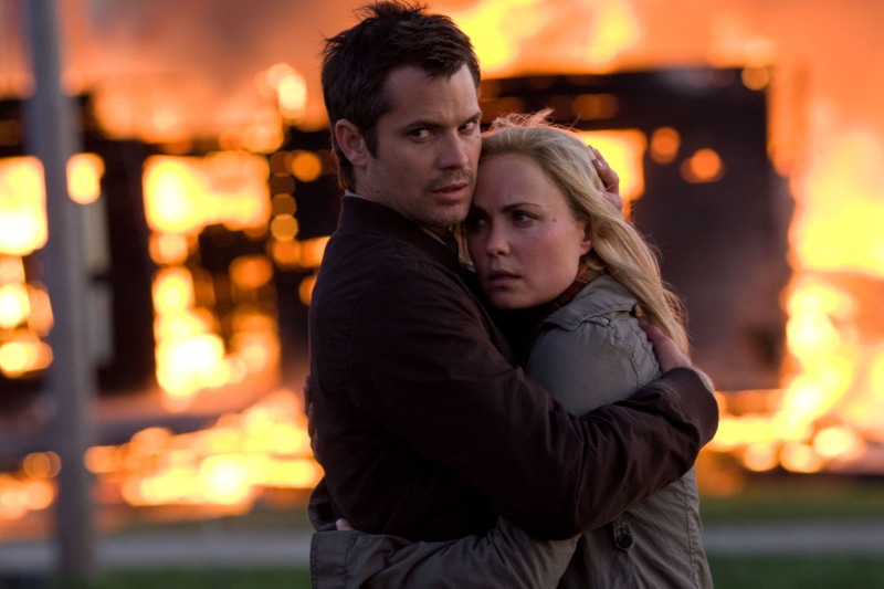 embracing, portrait, emotion, young adult, women, Radha Mitchell, love, night, adult, focus on foreground, positive emotion, Timothy Olyphant, 1080P, two people