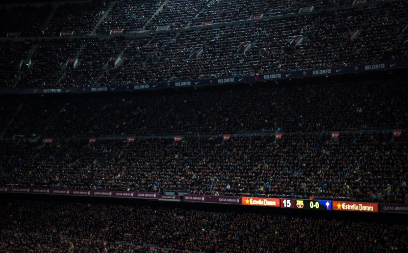 illuminated, competition, excitement, stadium, fan - enthusiast, crowd, barcelona, spain, camp nou, motion, sport, transportation, looking, nature, star - space