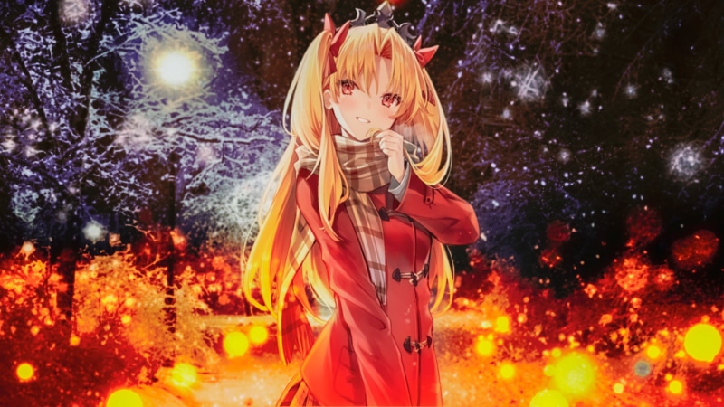 1080P, Ereshkigal (Fate/Grand Order), Fate/Grand Order, anime girls, winter, Fate Series, blonde, anime
