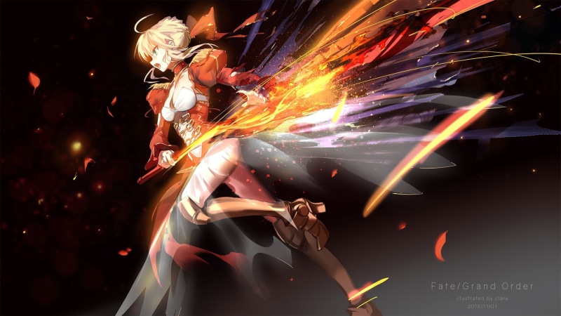 1080P, clothing, one person, blurred motion, Fate/Grand Order, sparks, celebration, young adult, young women, beautiful woman, women, Saber Extra, adult