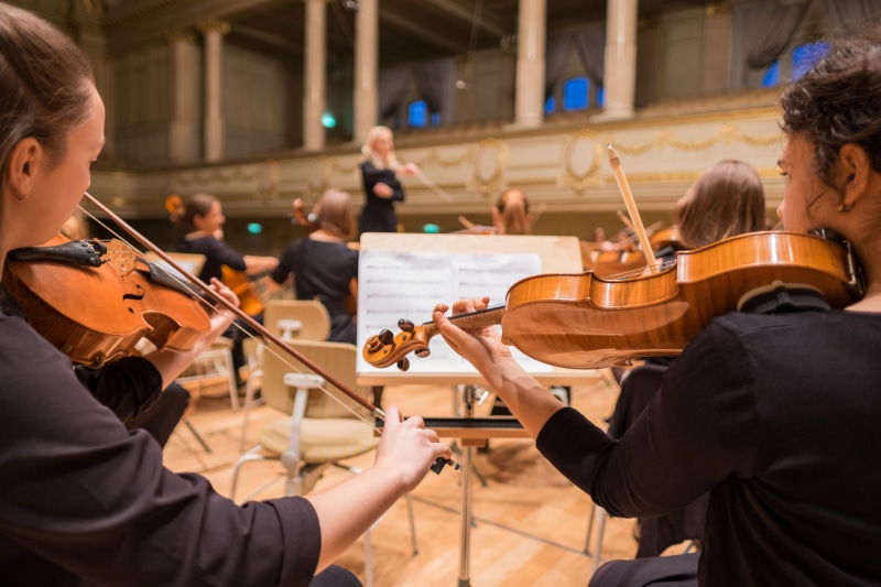 playing, piece, people, bow, performance, togetherness, adult, performing arts event, string instrument, violins, 4K, musical instrument, arts culture and entertainment