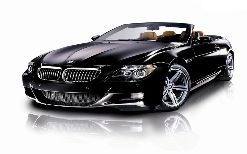 transportation, wheel, reflection, cut out, convertible, coupe, silver colored, m, still life, car, 2K, black color, motor vehicle, BMW, white background