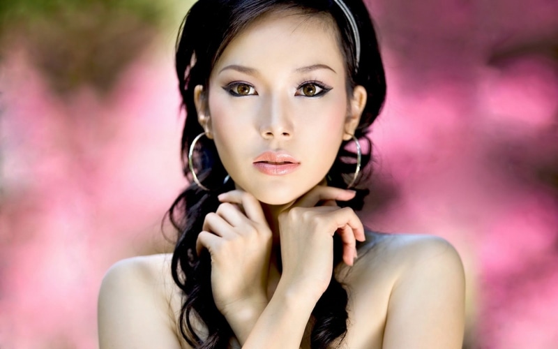 face, girl, beautyful, asian, brunette, 720P, woman