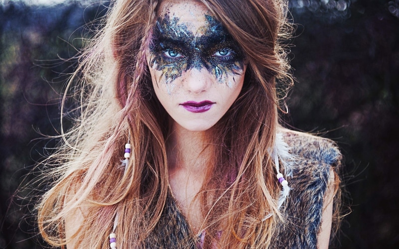 720P, beautyful, redhead, mask, girl, painted