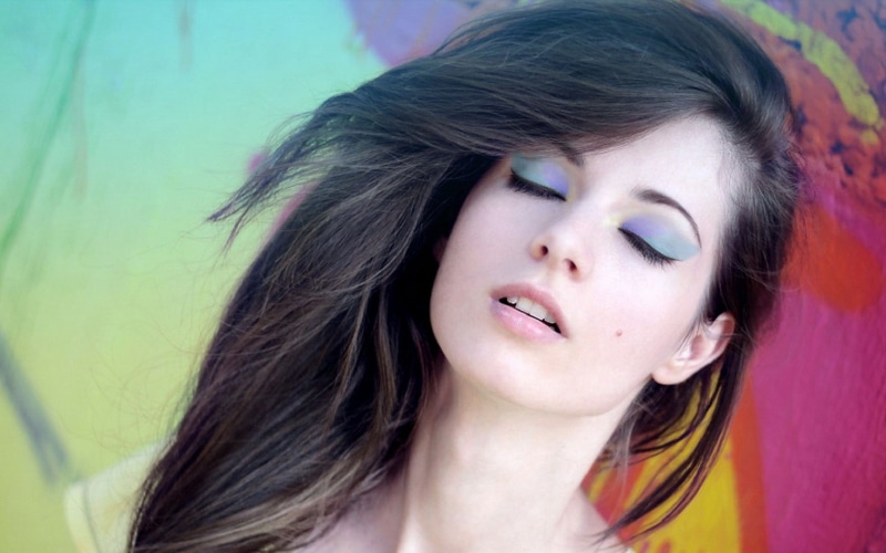 720P, beautyful, woman, face, girl, brunette, make