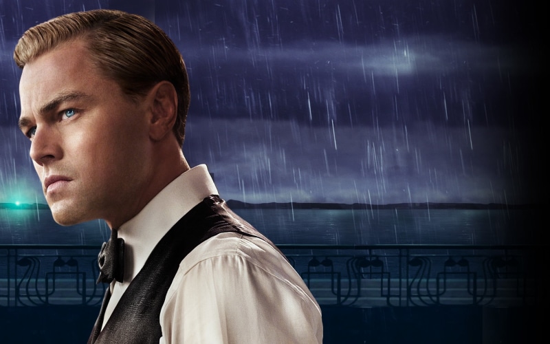 movie, looking, portrait, young adult, actor, profile view, 1080P, young men, standing, the great gatsby, indoors, rain, real people, side view, night