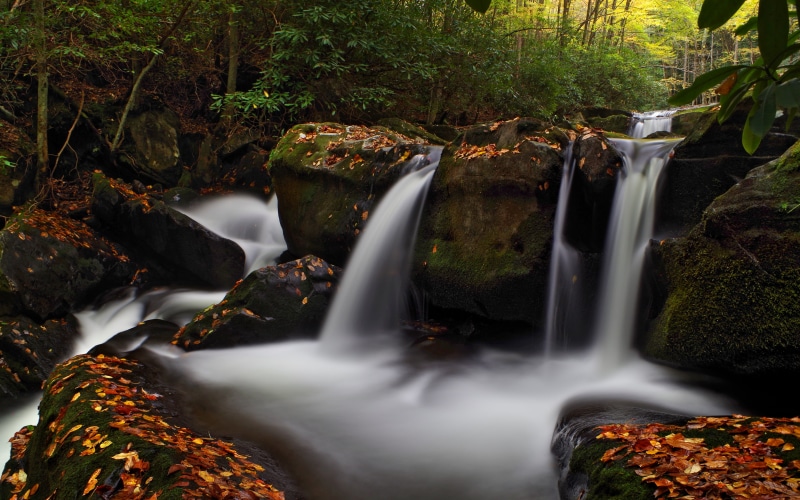 Prong, falling, Pentax, Shutter, Great Smoky Mountains, Nature, Waterfall, Tennessee, beauty In Nature, Middle, moss, Thirty, mountains, Beauty, Popular