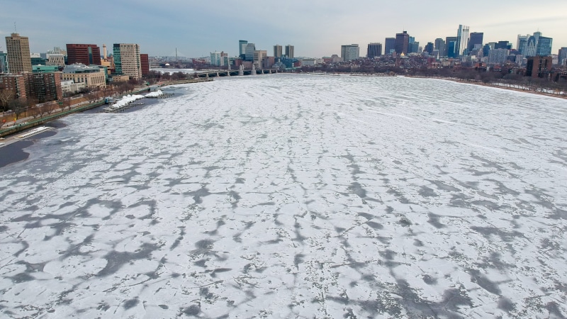 united states, cold temperature, nature, 4K, concrete, outdoors, frozen river, boston, built structure, river, cityscape, day, cambridge, building, charles river