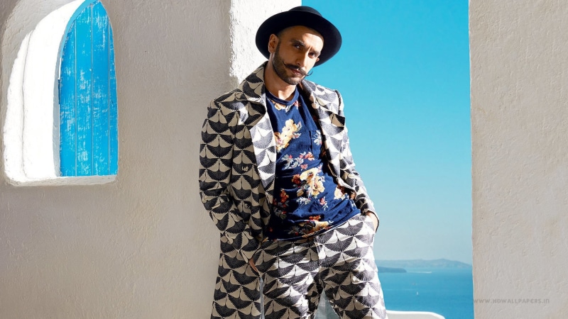 young men, standing, wall - building feature, scarf, sunlight, blue, 1080P, built structure, clothing, front view, leisure activity, Ranveer, Bollywood