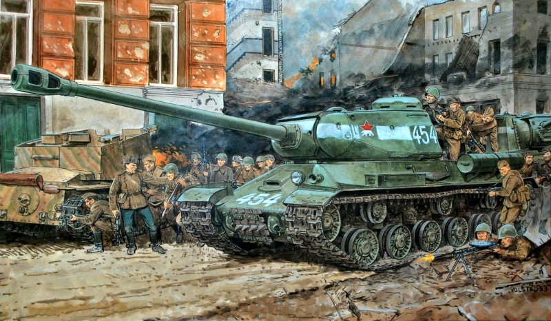 The Red Army, art, USSR, The great Patriotic war, Heavy, The is-2, Tank, WWII, 1080P, Soldiers, sample 1944