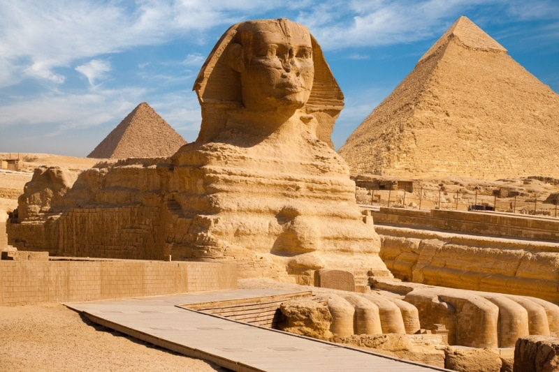 sky, ancient, sphynx pyramid egypt old building, sculpture, art and craft, no people, ancient civilization, history, human representation, nature, travel destinations